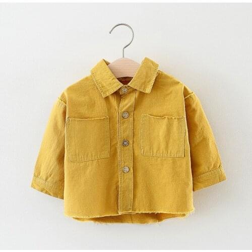 Baby Boys and Girls Casual Jackets Kids Denim Coats 2019 Spring New Children Long Sleeve Outwear Baby Tops Toddler Boys Outwear