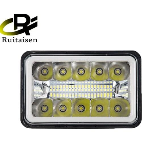Ruitaisen LED Truck 3 Rows Headlights Angel Eyes For 1986-1995 Jeep Wrangler YJ 1984-2001 Cherokee XJ 5X7" 7x6" LED Headlight