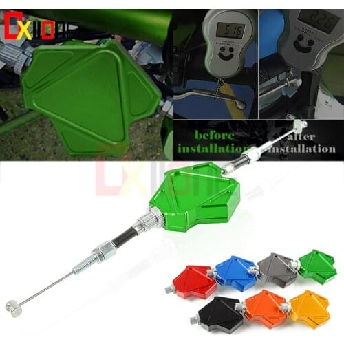 Motorcycle CNC Stunt Clutch Pull Cable Lever Easy System For Kawasaki KX 65 85 125 250 250F 450F KLX 125 D-TRACKER125 150BF 150S