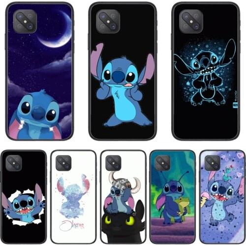 Stitch Fashion Phone Case cover For OPPO A91 9 83 79 92s 5 F9 A7X Reno2 Realme6pro 5 black tpu cell cover