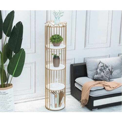 Flower rack wrought iron multilayer retro bird cage living room balcony fleshy shelf cosmetic storage shelf