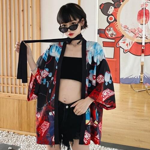Traditional Kawaii Anime Cosplay Yukata Female Obi Haori Asian Clothing Japanese Kimono Women 2021 Cardigan Beach Sexy Kimono