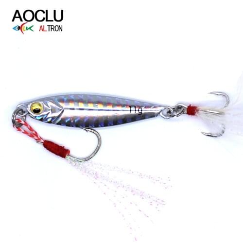 AOCLU 5 Colors 8g 11g 16g 21g 25g Metal Jig Hard Bait Sinking Stick Fishing lures Sea Bass Fresh Salt water Origin jigging