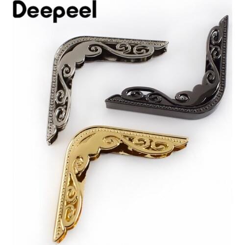 Deepeel 4/10pcs 48mm Bag Corner With Screw For Handbag Edge Protection Metal Hook Buckles Decoration Hardware Accessories BF162