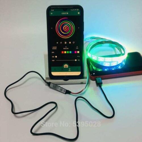 USB Music Controller Bluetooth Marvle Light Control for WS2812B Ws2811 Addressable Led Strip USB DC Interface