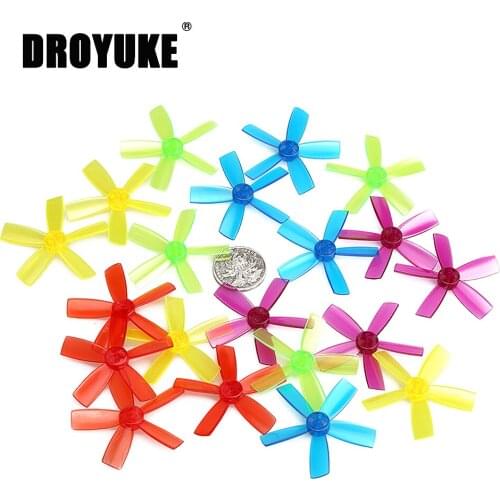 Droyuke 10 Pairs 1935 1.9x3.5 CW CCW 5-Blade Propellers 1.5mm Mounting Hole for RC Rotor Parts