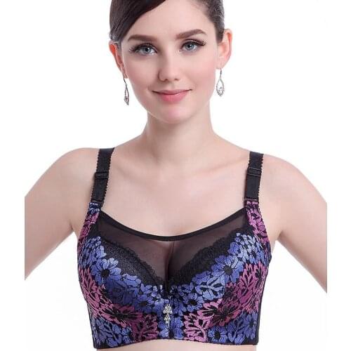 Plus size bra full cup C D DD E sexy lace lolita top lingerie deep V push up bras for women cotton bralette bts bh C3307