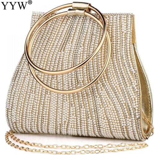 Sac A Main Femme Women Circle Ring Purse And Handbag Rhinestone Beaded WomenS Shoulder Bag Luxury Handbags Women Bags Designer