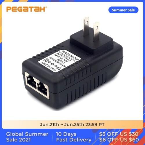 1 PCS 12V 2A POE Injector Power Over Ethernet Injector POE Adapter EU/US Optional