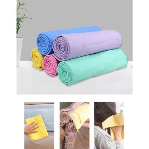 1pc Microfiber Car Care Wash Towel Super Absorption Synthetic Suede Handkerchief Color random High Quality New Arrival