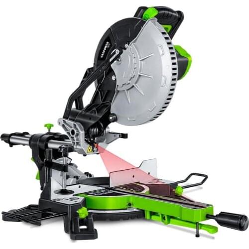 10-Inch Two-Speed Multi-Function Woodworking Tie Rod Miter Saw, High Precision Aluminum Machine, Metal Cutting Machine