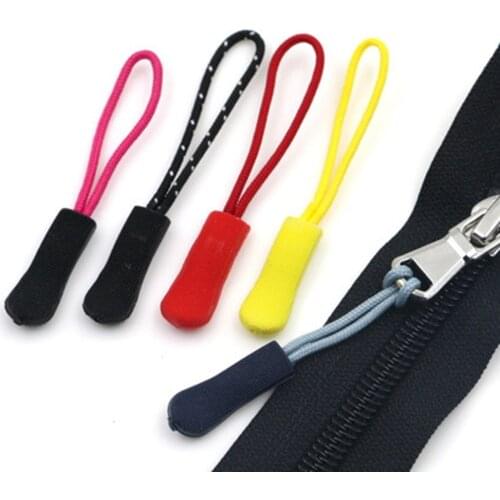 10PCS Zipper Pull Puller End Fit Rope Tag Fixer Zip Cord Tab Replacement Clip Broken Buckle Travel Bag Suitcase Tent Backpack