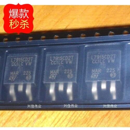 10PCS The new L7915 L7915CD2T 15V SMD three-terminal regulator TO263 package
