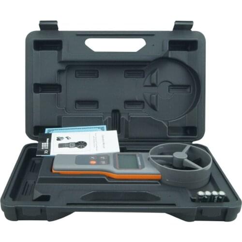 10cm Vane TEMP&Anemometer Measures Air Velocity Volume Temperature Tester Wind Speed Measurement