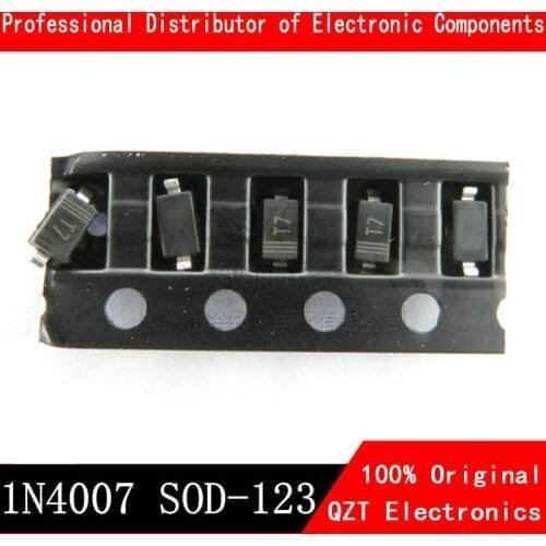 100pcs/lot 1N4007 IN4007 SMD 1A 1000V M7 Rectifier Diode In Stock