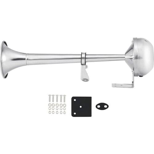 125dB 12V Super Loud Universal Air Horn Stainless Steel Electric Horn Adjustable Horn Seat Boat Air Horn for Yacht Caravan Truck