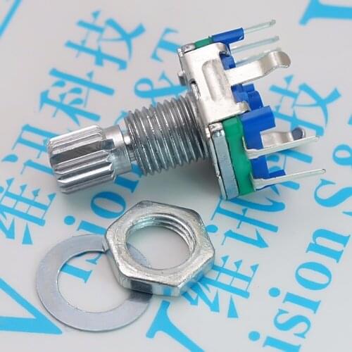 20Pcs Rotary Encoder Switch EC11 Audio Digital Potentiometer With Handle Length 15mm