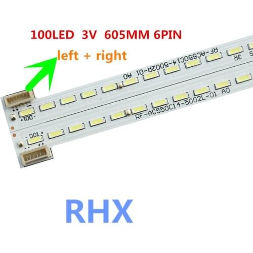 55Q1F 55Q2F 55Q1FU 55Q2FU 55 inch use aluminium 100%new LCD TV backlight bar lef t + right RF-AC550A70-1804R-L-21