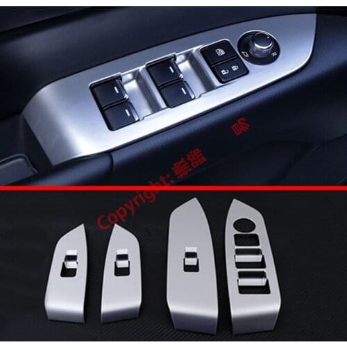 ABS Pearl Chrome Interior Door Window Armrest Cover Switch Panel Trim Molding Garnish For Mazda CX-5 2017 2018 2019