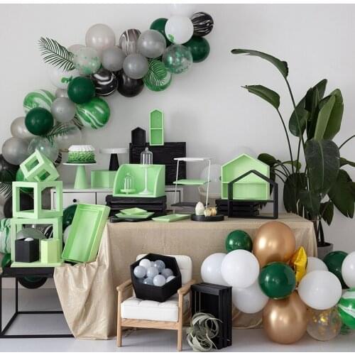 Kids Birthday Party Tableware Wood Dinosaur Theme Party Cake Cupcake Food Dessert Stand for Children Birthday Cartoon Decoration