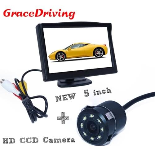 For VARIOUS kinds of cars High quality 5" car rear view reverse monitor with car parking reverse camera water proof