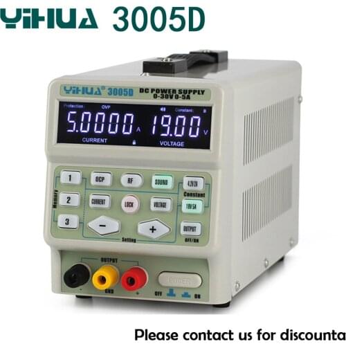 YIHUA 150W 3005D 5A 30V DC Supply Adjustable Laboratory Power Supply Digital Program-Controlled Switching Power Supply