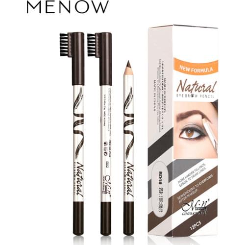 5 Colors Makeup Menow Eyebrow Pencil Eyebrow Marker Waterproof Eyebrow Tattoo for Eyebrows Enhancer Dye Tint Pen Long Lasting
