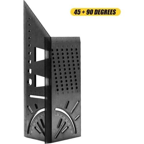 Woodworking 3D 90 Degrees Woodworking Multifunctional Square Gauge Angle Protractor Over The T-Type Ruler Angle
