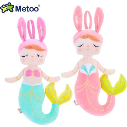 Metoo Plush Toy Angela Mermaid Dolls Dreaming Cute Cartoon Girl Rabbit Soft Stuffed Toys for Kids Baby Christmas birthday Gifts