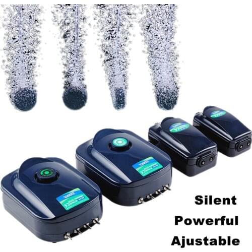Powerful Silent Aquarium Mini Air Compressor Fish Tank Air Pump Adjustable Aquarium Oxygen Pump Aerator Air Bubble Maker Pump