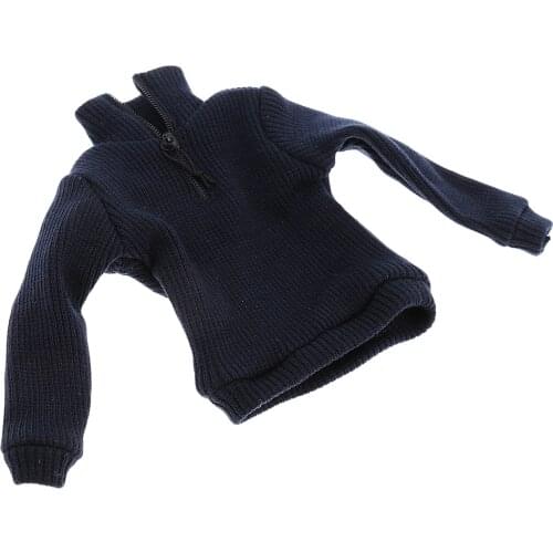 1/6 Scale Mens Half Zip Sweater for 12 Inch , , Male Action Figure