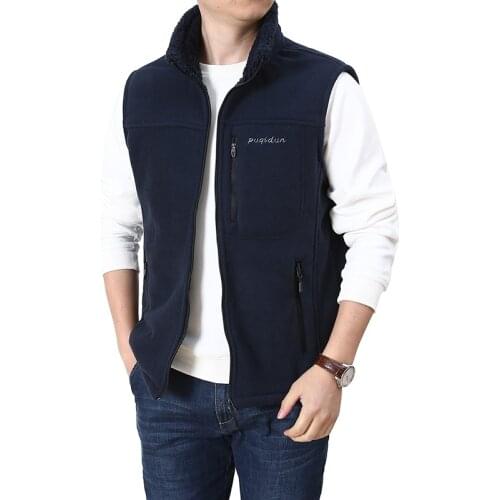 Men Warm Fleece Vest Jacket Winter New Hooded Sleeveless Waistcoat Autumn Fashion Casual Vest Waistcoat Jacket Men