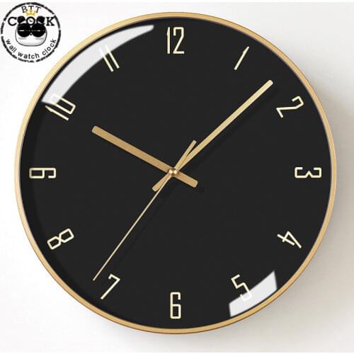 Nordic Wall Clock Simple Minimalist Living Room Watch Creative Light Luxury Silent Quartz Modern Clocks Home Decor Clocks 12inch