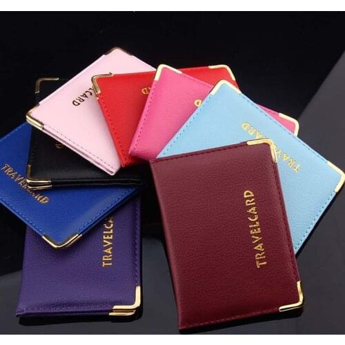 New Europe travel card holder PU leather ID card protection cover bag Litchi pattern case holder