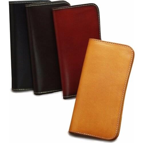 2019 New vintage style first layer of leather long wallets Interior zipper Pocket men purse quality guarantee