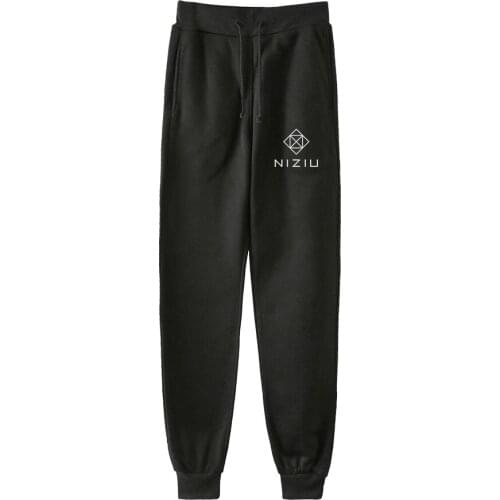 New 2021 Kpop Korean Team Niziu LOGO Make You Happy Print Sweatpant Hot Sale Movement High Quality Women/Men Pants