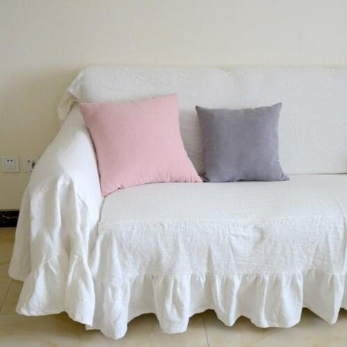 Living Room With Solid Color Corner Sofa Cover Antifouling Sofa Towel Universal Sofa Cover Cloth Hotel Home Decoration