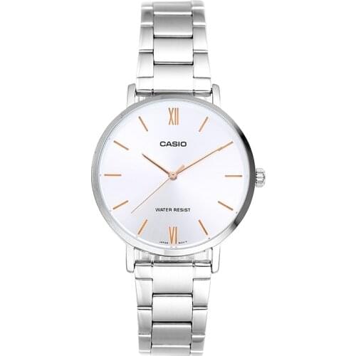 Casio Watch Simple and luxurious fashion belt steel band quartz watch LTP-VT01D-7B