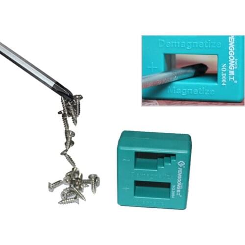 Portable 2-in-1 Screwdriver Bit Head Demagnetization Tool Manual Screwdriver Demagnetizer Magnetizer Mini Degausser