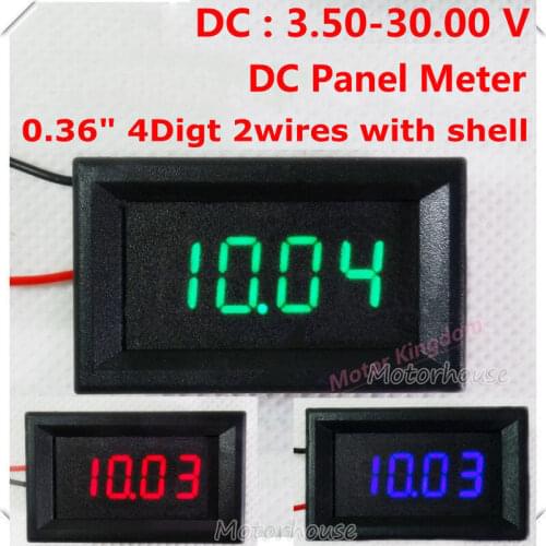DC 5V 12V 24V Panel 4 Digital LED Volt Voltage Meter DC Voltmeter Car Battery