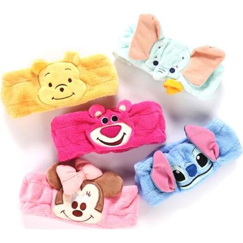 Disney Minnie Dumbo Elstic Hairband Cartoon Hair Band Makeup Remover Headband For Washing Face Shower Mask