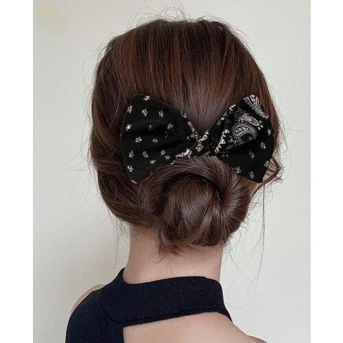 Women 2021 Headwear New Hair Accessories Solid Color Bow-knot Hair Bands Easy To Use Wire Headbands Deft Bun Print Hairpin