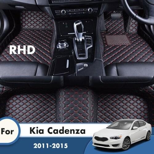 RHD Carpets For Kia Cadenza 2015 2014 2013 2012 2011 Car Floor Mats Custom Foot Pads Auto Accessories Interior Front And Rear
