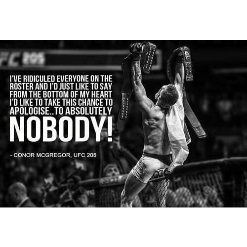 CONOR MCGREGOR 205 QUOTE Art Film Print Silk Poster Home Wall Decor 24x36inch