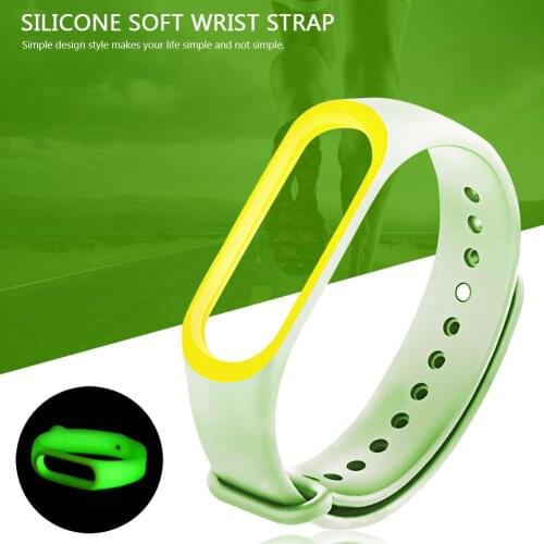 Silicone Soft Wristband Replacement Smart Strap Quality TPE Fashion Durability Simplicity Luminous for Xiaomi Mi Band 3 4