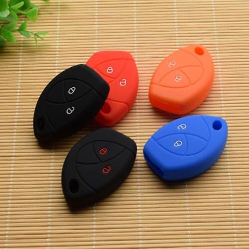 Silicone rubber key fob case cover set skin protector for TOYOTA Malaysia 2 Buttons Remote keyless Shell Replacement repair