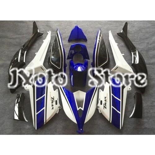 Blue and White for Yamaha Motorcycle Fairing Tmax 530 2012 2013 2014 Motorcycle Shell Kit Motorcycle Accessories 12-14