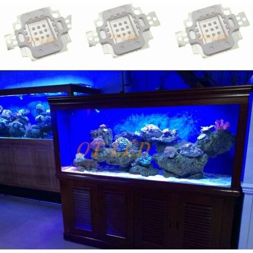 32mil 10pcs 10W LED Royal blue 440-445nm High Power 180-200LM 1050MA 9-11v LED light For DIY