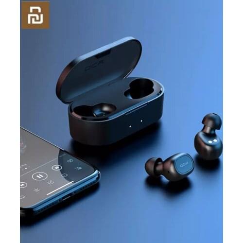 Youpin T1S Dual V5.0 Wireless Earphones Bluetooth-compatible Earphones 3D Stereo Sound Earbuds Dual Microphone with Charging box