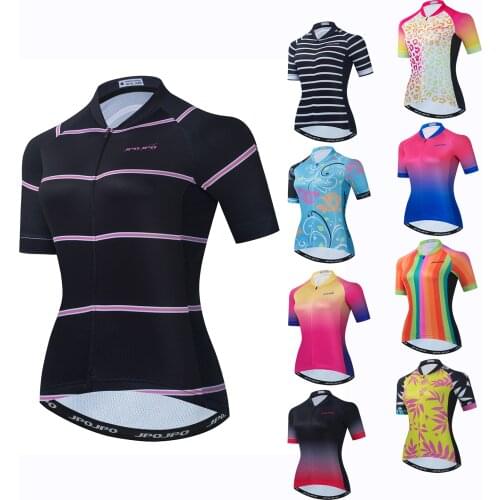 JPOJPO Bike Jerseys Women Short Sleeve Cycling Jersey Ropa Ciclismo Bicycle Shirt Top Cycling clothing Clothes Wear Maillot